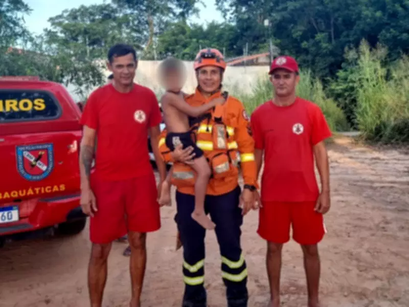 Criança de 3 anos desaparecida é resgatada com sucesso por bombeiros em mata de Cuiabá