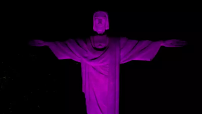 Cristo Redentor ilumina-se de roxo no Dia da Mulher e destaca projetos sociais