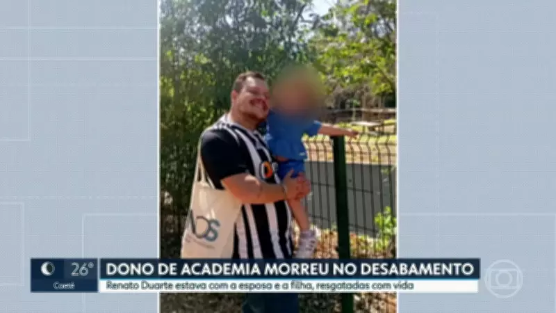 Dono de academia morre em desabamento de prédio em Belo Horizonte; esposa e filha sobrevivem