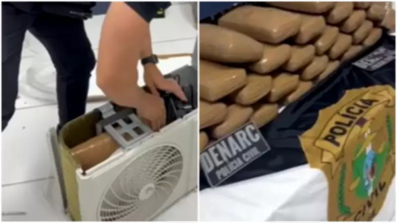 Dupla é presa com 33 kg de skunk escondidos em aparelhos de ar-condicionado em Fortaleza