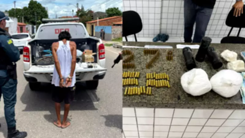 Dupla é presa com cocaína, munições e explosivos no litoral do Piauí