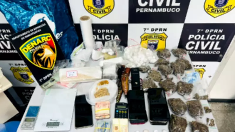 Dupla é presa com drogas em laboratório clandestino em Caruaru, Agreste de Pernambuco