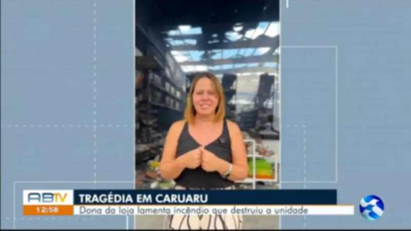 Empresária de Caruaru demonstra fé após incêndio destruir loja de utilidades