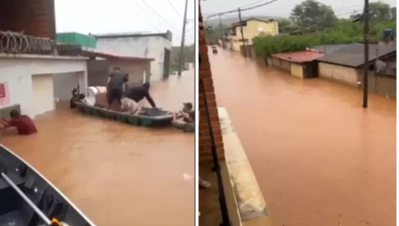 Enchente causa estragos em Espinosa e município decreta situação de emergência