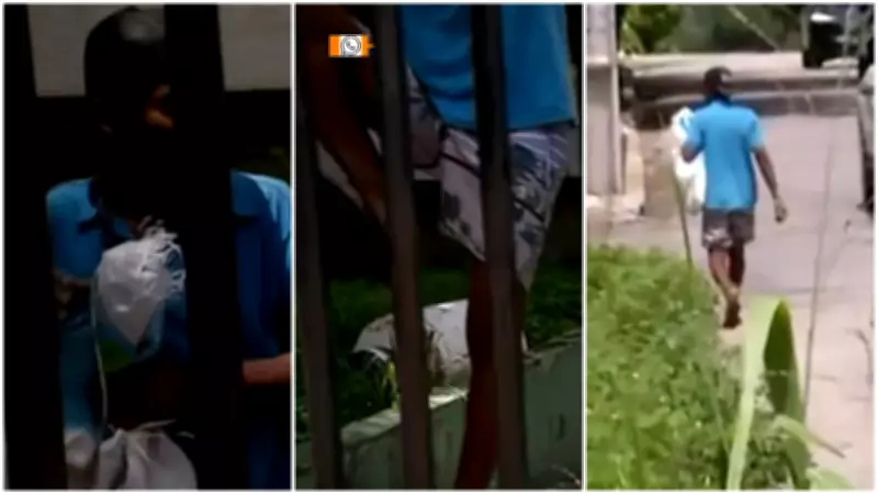 Equipe de TV flagra ao vivo invasor saindo de prédio interditado no Cocó, em Fortaleza