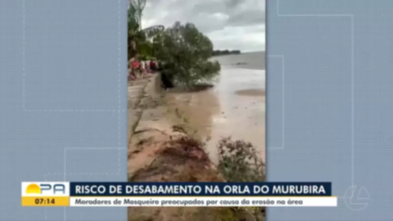 Erosão na praia do Murubira em Mosqueiro preocupa moradores e ameaça residências