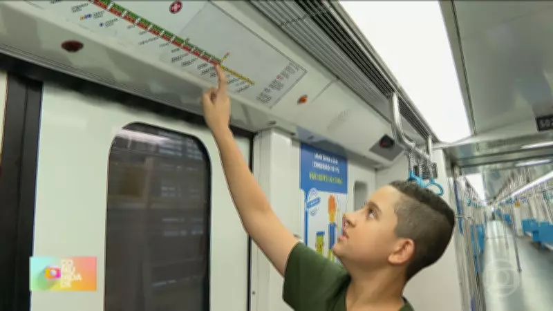 Estudante autista realiza sonho ao conhecer funcionamento do metrô do Rio de Janeiro