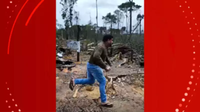 Ex-chefe de gabinete de Oiapoque persegue homem com facão em terreno ocupado