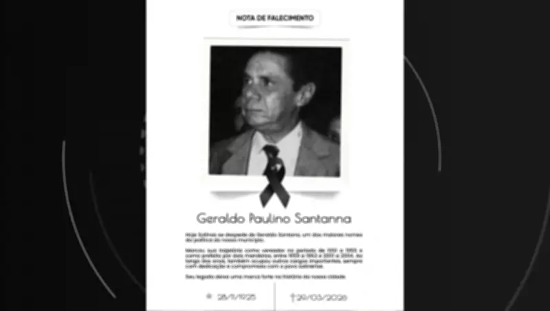 Ex-prefeito de Salinas, Geraldo Paulino Santanna, morre aos 100 anos de idade