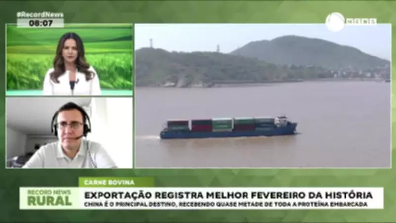 Exportação de carne bovina atinge recorde histórico em fevereiro, com China como principal destino