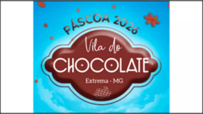 Extrema inaugura 'Vila do Chocolate' na Praça Central com programação especial de Páscoa