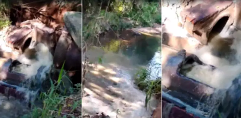 Falha em caixa de esgoto despeja milhares de litros sem tratamento em córrego de Sorocaba