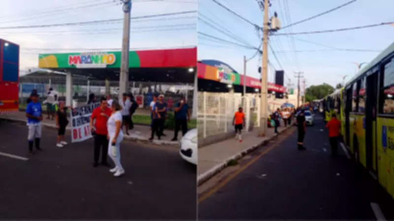 Feirantes bloqueiam avenida em São Luís em protesto por atraso na entrega de quiosques