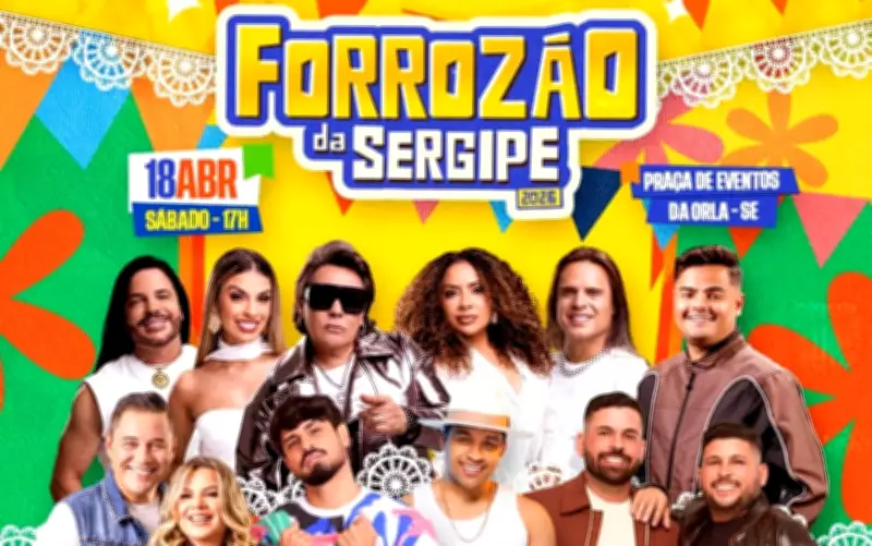 Forrozão 2026: Festa Junina Gratuita em Aracaju com Nove Atrações Confirmadas