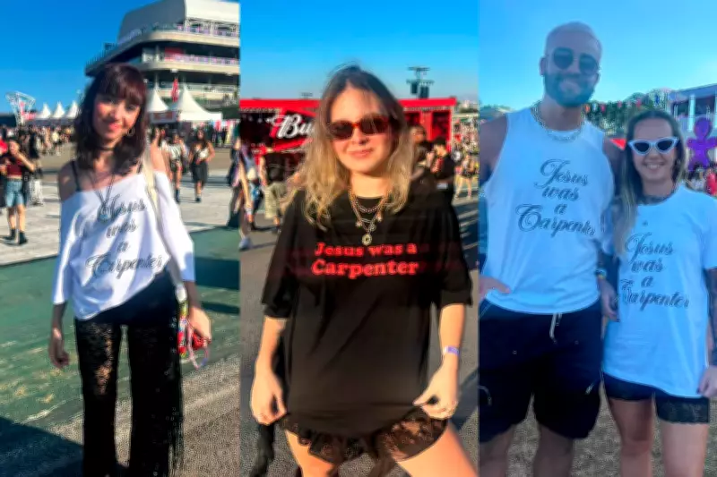 Fãs de Sabrina Carpenter usam camisetas com 'piada cristã' no Lollapalooza em São Paulo