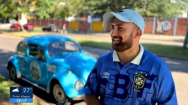 Gaúcho tem viagem de Fusca para Copa 2026 interrompida por problema na documentação