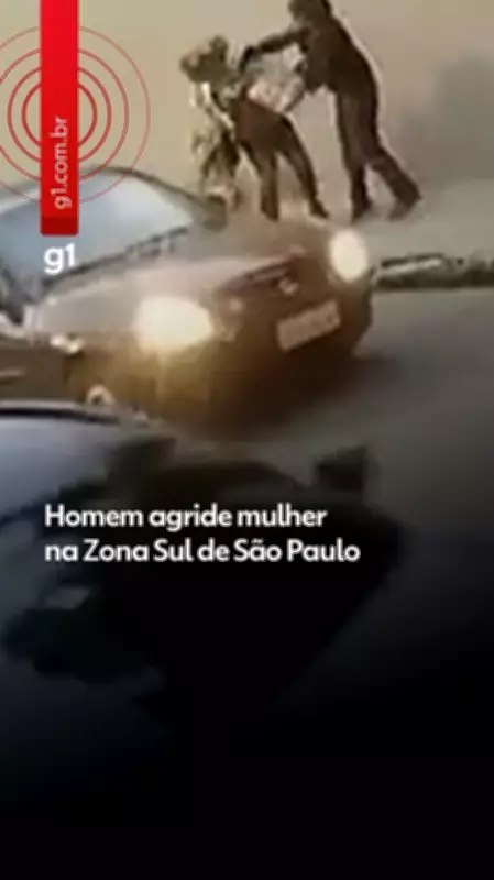 Homem agride mulher na Zona Sul de São Paulo; imagens de segurança registram violência