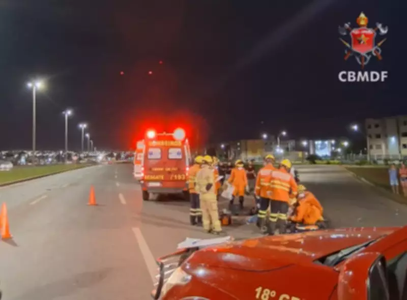 Homem morre atropelado na DF-001 entre Riacho Fundo II e Recanto das Emas