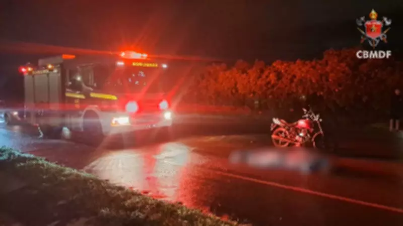 Homem morre atropelado por motociclista em acidente grave no Distrito Federal