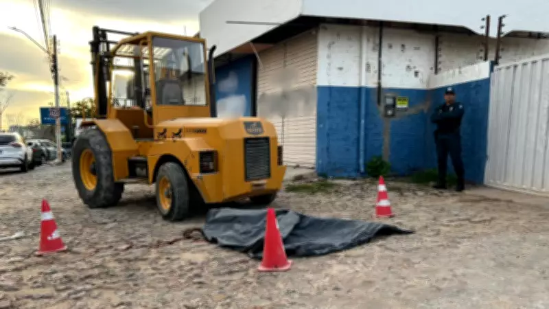 Homem morre em acidente com trator na calçada de empresa em Teresina