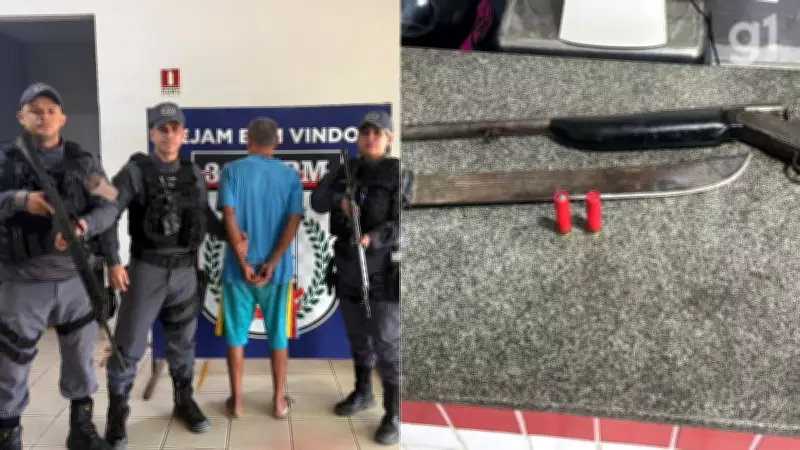 Homem é preso após atacar vizinho com facão e buscar arma de fogo em São Pedro da Água Branca, MA