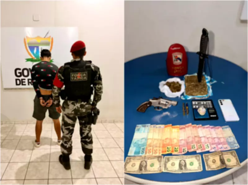 Homem é preso com drogas e arma após confessar assassinato de jovem na frente da família