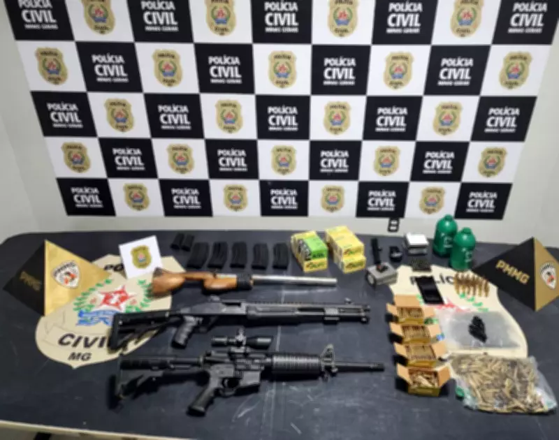 Homem é preso com fuzil e arsenal em Timóteo após investigação da Polícia Civil de MG