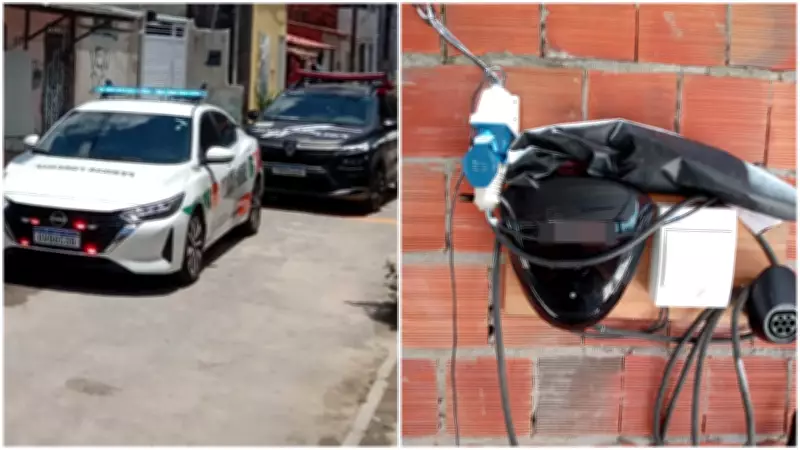 Homem é preso e solto após pagar fiança por desviar energia para carregar carro elétrico em Fortaleza