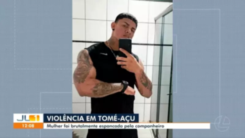 Homem é preso por tentativa de feminicídio após agredir companheira com lata e causar acidente em Tomé-Açu