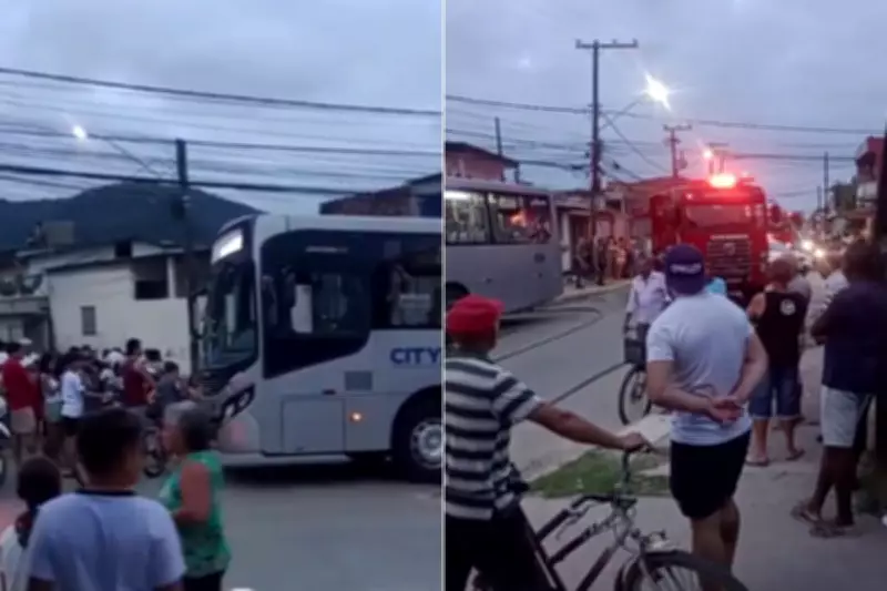 Idosa de 71 anos morre após cair sob roda de ônibus em Guarujá, litoral de SP