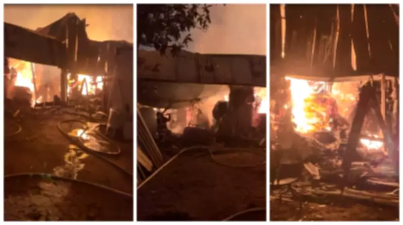 Incêndio de grandes proporções atinge galpões na Zona Leste de São Paulo