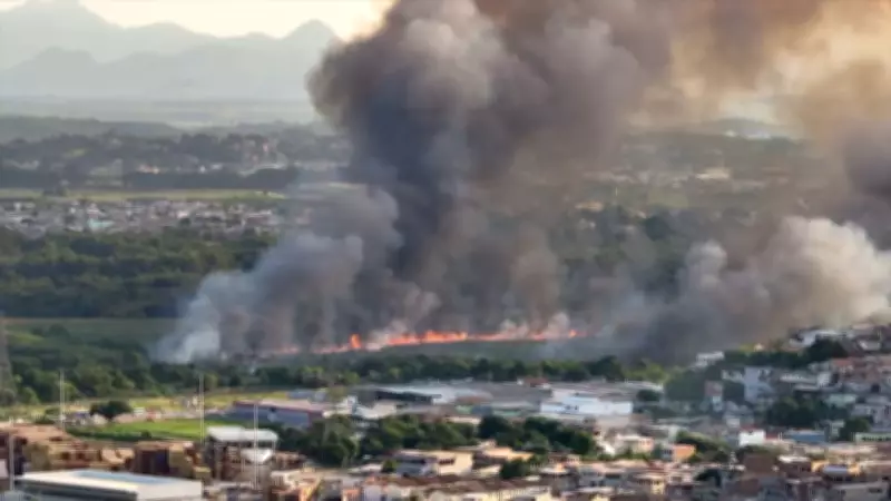 Incêndio de grandes proporções atinge área de mata em Vila Velha e mobiliza bombeiros