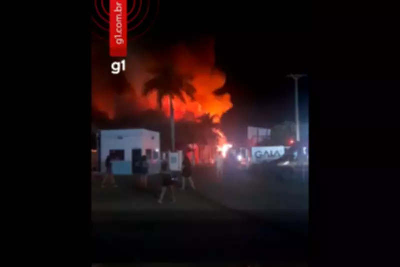 Incêndio de grandes proporções destrói fábrica de brinquedos em Mato Grosso do Sul