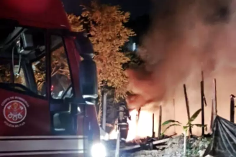 Incêndio destrói imóvel de madeira em Ubatuba; bombeiros alertam para cuidados