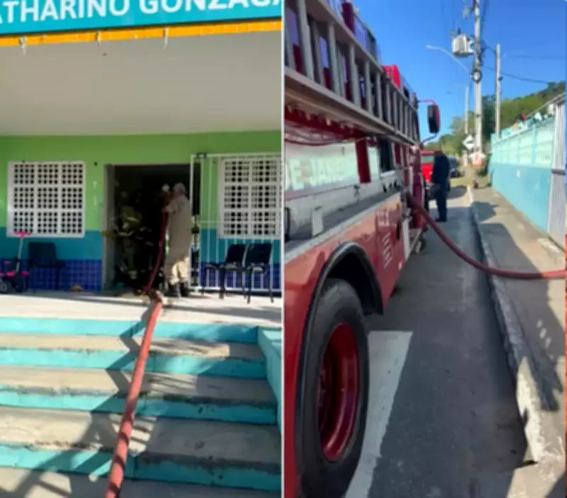 Incêndio em cozinha de creche municipal assusta Saquarema, mas ninguém se fere