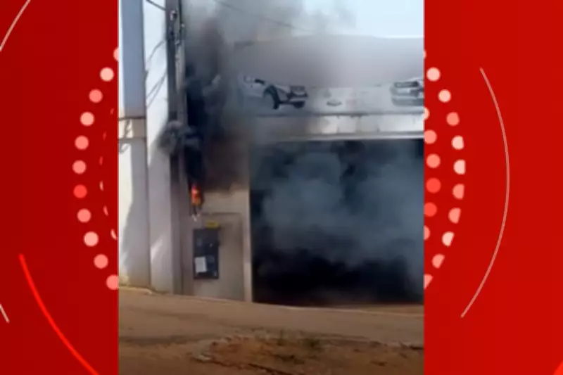 Incêndio em fiação elétrica assusta funcionários de oficina mecânica em Juara, MT