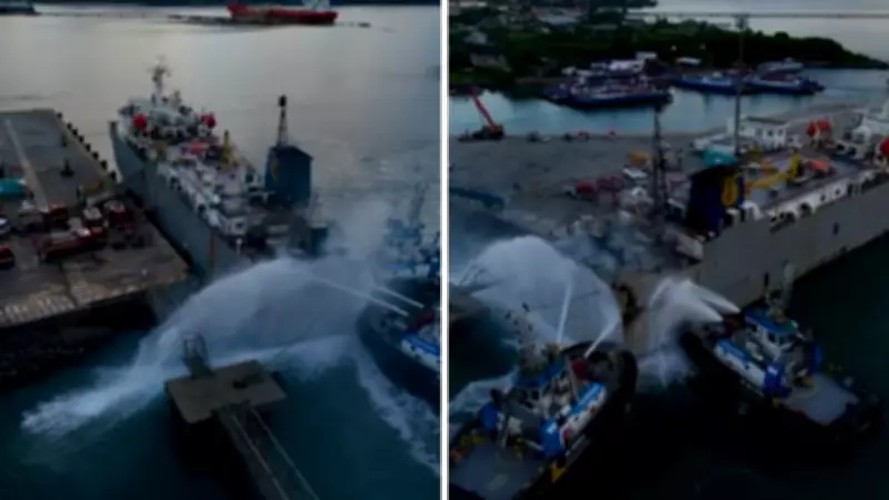 Incêndio em navio com gado para exportação no Porto de São Sebastião causa mortes de animais