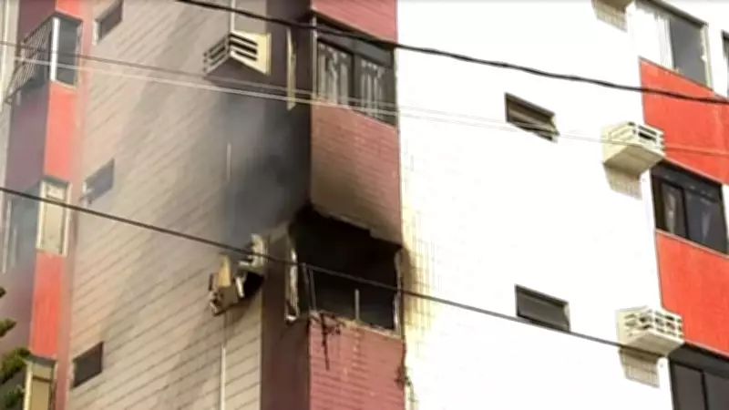 Incêndio em prédio residencial de Fortaleza mobiliza bombeiros; idosa de 90 anos é resgatada ilesa