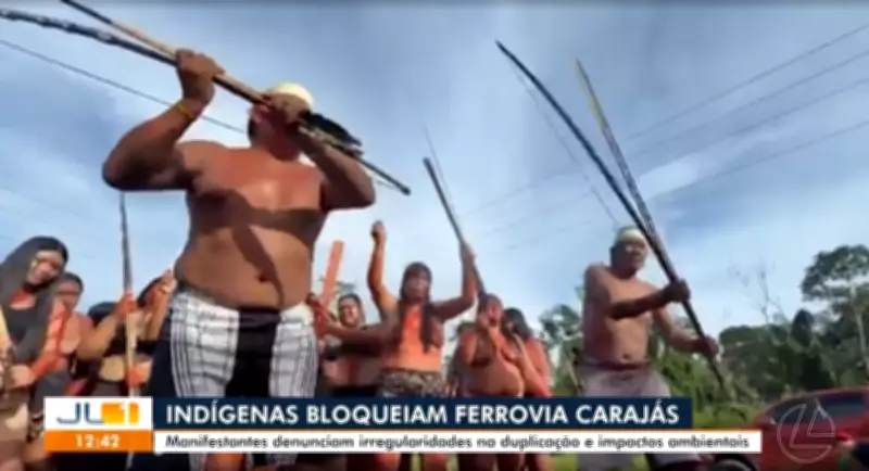Indígenas Gavião bloqueiam ferrovia Carajás no Pará em protesto por impactos ambientais