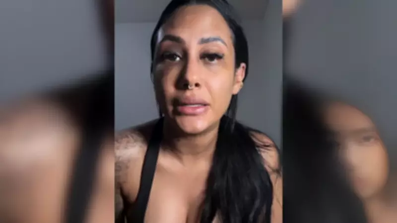 Influenciadora denuncia série de agressões por fisiculturista em vídeos emocionantes