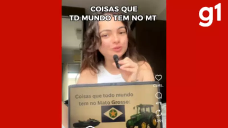 Influenciadora viraliza ao brincar com estereótipos sobre Mato Grosso em vídeos