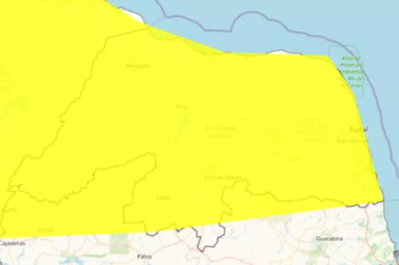 Inmet emite alerta amarelo de chuvas intensas para todo o Rio Grande do Norte