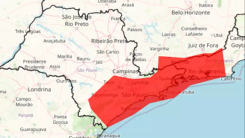 Inmet emite alerta vermelho para risco de alagamentos e deslizamentos no Vale do Paraíba