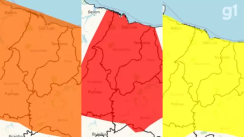 Inmet emite alertas vermelho, laranja e amarelo para chuvas intensas no Maranhão
