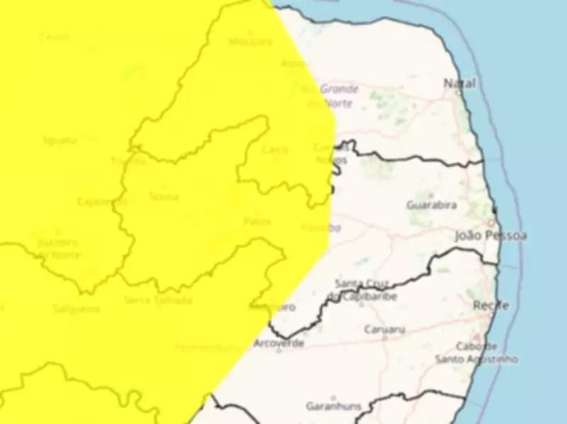 Inmet emite novo alerta de chuvas intensas para 111 cidades da Paraíba