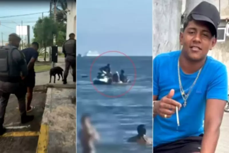 Jovem que usou moto aquática para assaltar casal no mar é preso em São Vicente