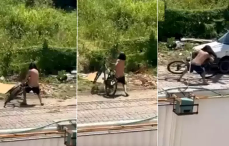 Ladrão desiste de bicicleta após motorista dar ré em Campos, no RJ; vídeo flagra ação atrapalhada