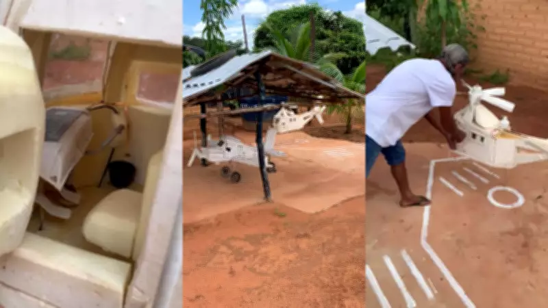 Lavrador do Piauí constrói aeronaves improvisadas com isopor e espuma em quintal