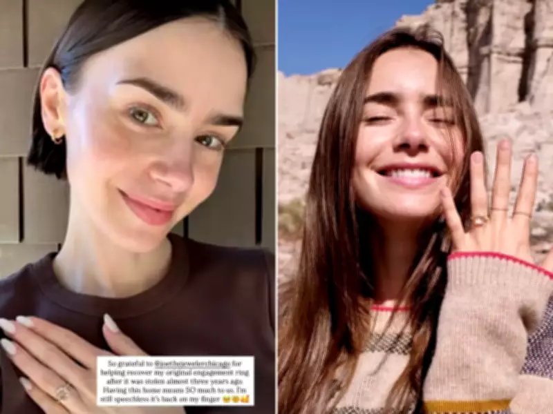 Lily Collins recupera anel de noivado roubado após quase três anos em Hollywood
