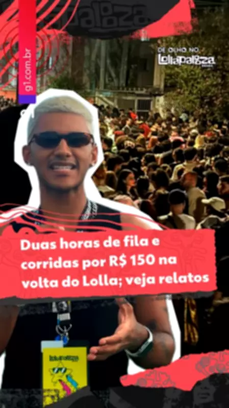 Lollapalooza 2026: Filas de 2 horas e corridas a R$ 150 marcam dispersão caótica